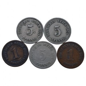 NĚMECKO - CÍSAŘSTVÍ, 5 pfennig 1874 A