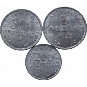 NĚMECKO - VÝMARSKÁ REPUBLIKA, 500 mark 1923 A