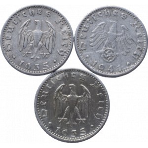 NĚMECKO - III. ŘÍŠE, 50 pfennig 1935 A