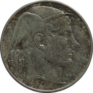 Belgie, Baudouin I. 1951-1993, 20 Fr. 1951 Ag 835