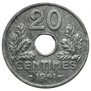 Francie, 20 centimes 1941