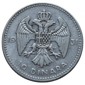 Jugoslávie, Alexander I. (1921-1934), 10 Dinara 1931 KM 10