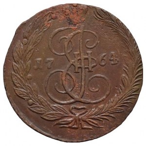 Rusko, Kateřina II. 1762-1796, 5 kopějka 1764 EM Jekatěrinburg