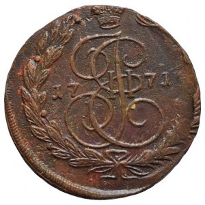 Rusko, Kateřina II. 1762-1796, 5 kopějka 1771 EM Jekatěrinburg