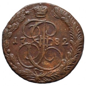 Rusko, Kateřina II. 1762-1796, 5 kopějka 1782 EM Jekatěrinburg