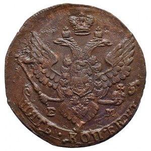Rusko, Kateřina II. 1762-1796, 5 kopějka 1788 EM Jekatěrinburg