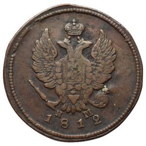 Rusko, Alexander I. 1801 - 1825, 2 kopějka 1812 EM-NM