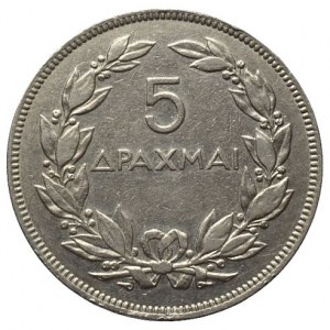 Řecko, druhá řecká republika 1924-1935, 5 drachmai 1930