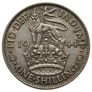 Velká Británie, Jiří VI. 1936-1952, 1 shilling 1944