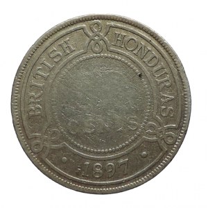 Britský Honduras, 50 cent 1897 Ag 925