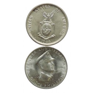 Filipíny, 50 centavos 1944 Ag + 50 centavos 1947 Ag Mac Arthur 2ks