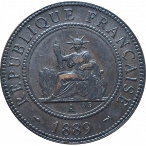 Francouzská Indočína, 1 cent 1889 A