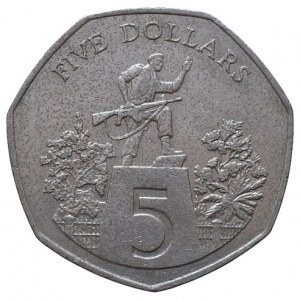 Libérie, 5 dolar 1985