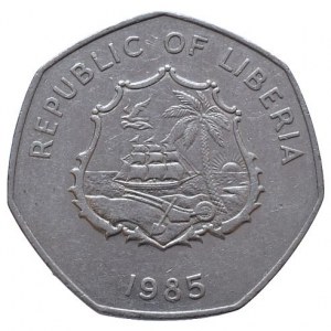 Libérie, 5 dolar 1985