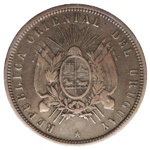 Uruguay, 50 centimos 1877