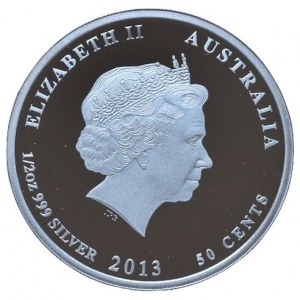 Austrálie, 50 cent 2013 - Duhový Lorikeet