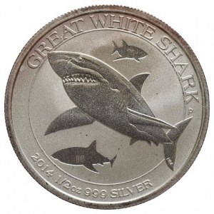 Austrálie, 50 cent 2014 - Žralok bílý