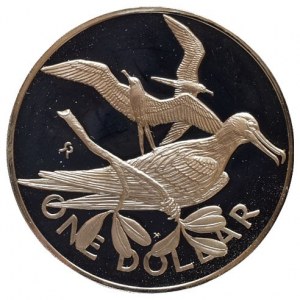 Britské Panenské Ostrovy, 1 dolar 1974 - ptáci