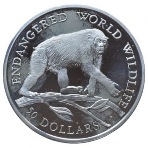 Cookovy ostrovy, 50 dolar 1990 - Šimpanz