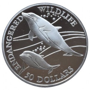 Cookovy ostrovy, 50 dolar 1991 - Delfín