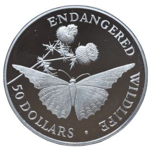 Cookovy ostrovy, 50 dolar 1992 - Motýl