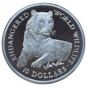 Cookovy ostrovy, 10 dolar 1990 - Tigr