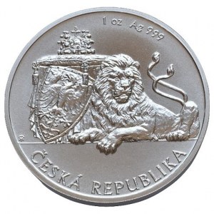 Česká republika / Niue, 2 dolar 2018 - Český lev/Alžběta II.