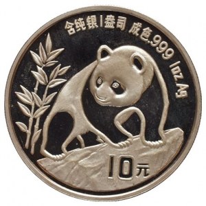 Čína, 10 juanů 1990 - Panda