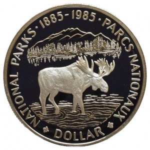 Kanada, 1 dolar 1985 - 100. výročí národních parků