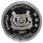 Singapur, 5 dolar 2007 - Dendrobium Singa Mas + Vanda Mini Palmer