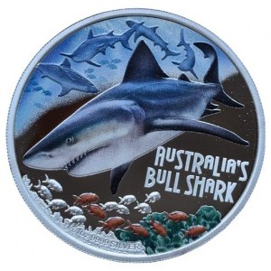 Tuvalu, 1 dolar 2017 - Žralok býčí