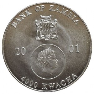Zambie, 4000 kwacha 2001 - Delfíni