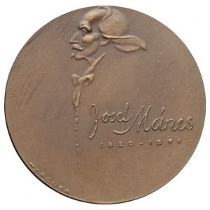 MEDAILE DLE AUTORŮ, J.Harcuba - AE Medaile 1989 - Josef Mánes/NG