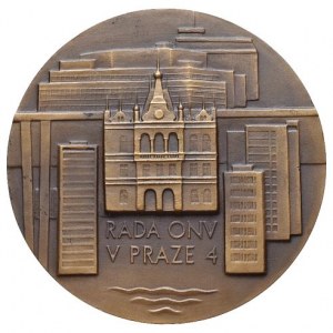MEDAILE DLE MÍST, Praha - Rada ONV 1982 -za zásluhy o výstavbu obvodu Prahy 4