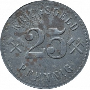 Odznaky, známky, žetony, jiné, Neurode (Slezsko-Nowa Ruda)-25 Pfennig 1918