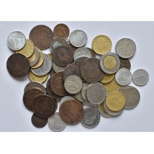 Konvoluty mincí, konvolut mincí Itálie - 63 ks mincí