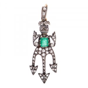 Pendant with trident motif, early 20th century.