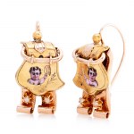 Earrings with a cupid motif, first half of the 19th century, Biedermeier
