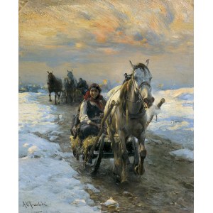 Wierusz-Kowalski Alfred, JAZDA SANIAMI, OK. 1890