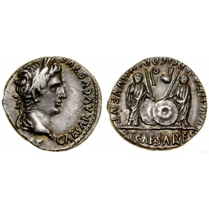 Římská říše, denár, 7-6 př. n. l., Lugdunum (Lyon)