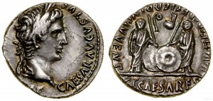 Cesarstwo Rzymskie, denar, 7-6 pne, Lugdunum (Lyon)