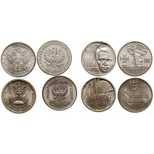 Polska, zestaw: 4 x 10 złotych, 1967-1972, Warszawa