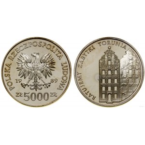 Poľsko, 5 000 PLN, 1989, Varšava