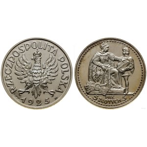 Polska, KOPIA 5 złotych, 1925 (2000), Warszawa