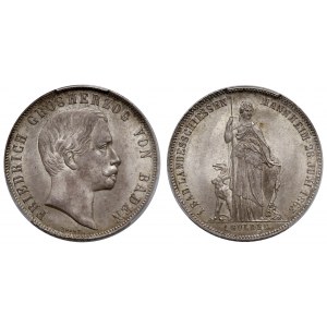 Nemecko, pamätný gulden, 1863, Karlsruhe