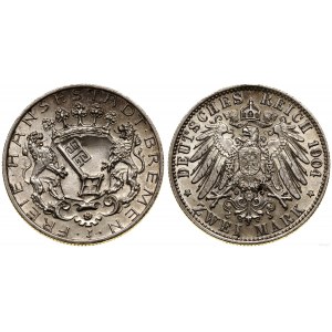 Niemcy, 2 marki, 1904 J, Hamburg