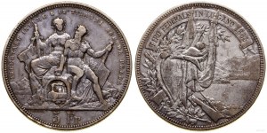 Switzerland, 5 francs, 1883, Bern
