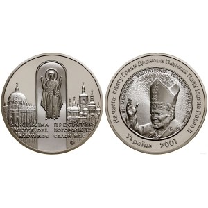 Ukraine, Medaille zum Gedenken an den Besuch von Papst Johannes Paul II. in der Ukraine, 2001