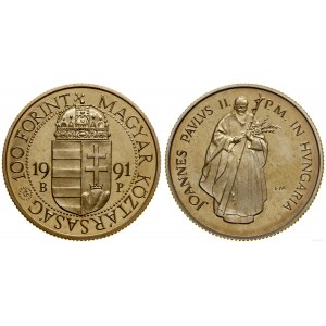Węgry, 100 forintów, 1991 BP, Budapeszt