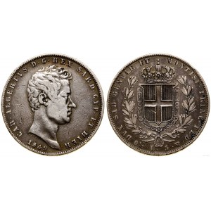 Taliansko, 5 lír, 1849, Janov